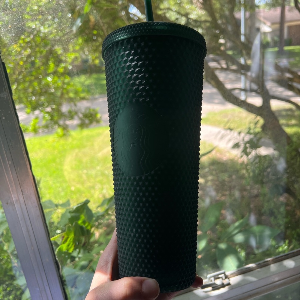 Starbucks 2022 Dark Green Jelly Studded Tumbler